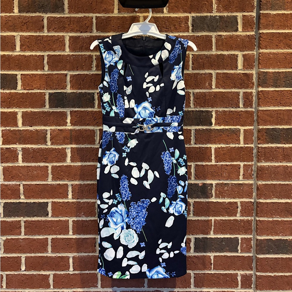 Women’s dress/Size 4/Enfocus Studio/Brand new never worn/Blue/Black